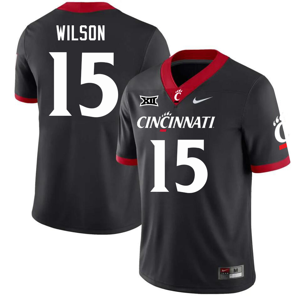 Cincinnati Bearcats #15 Kameron Wilson College Football Jerseys Stitched-Black